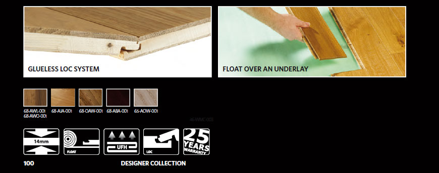 designer wood flooring: arundel glueless loc system