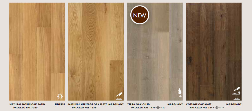 Quick Step Palazza Long Wide Real Wood Planks: Colour Range 2