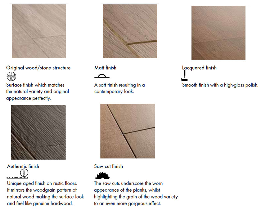 Quickstep Types of Finishing